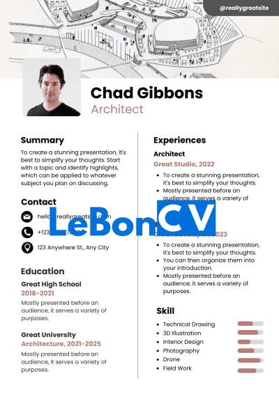 CV Architecte Modèle 11