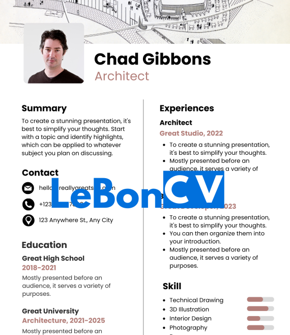 CV Architecte Modèle 11