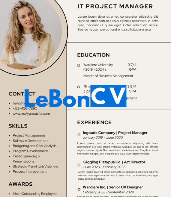 CV community manager Modèle 108