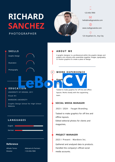 CV community manager Modèle 109