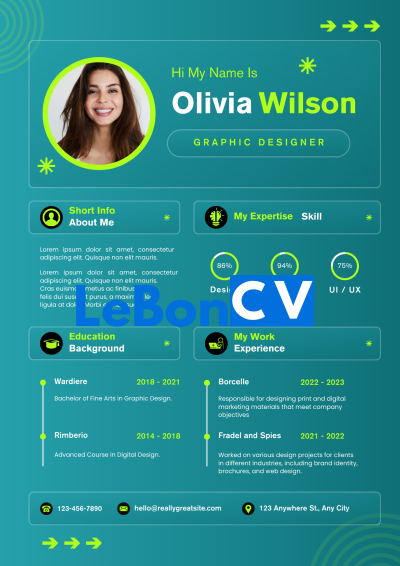 CV infographiste Modèle 105