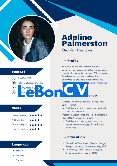 CV infographiste Modèle 106