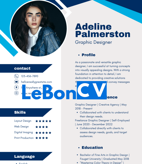 CV infographiste Modèle 106