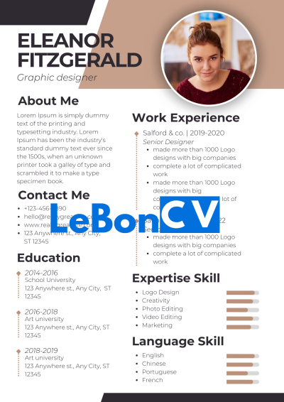 CV infographiste Modèle 107