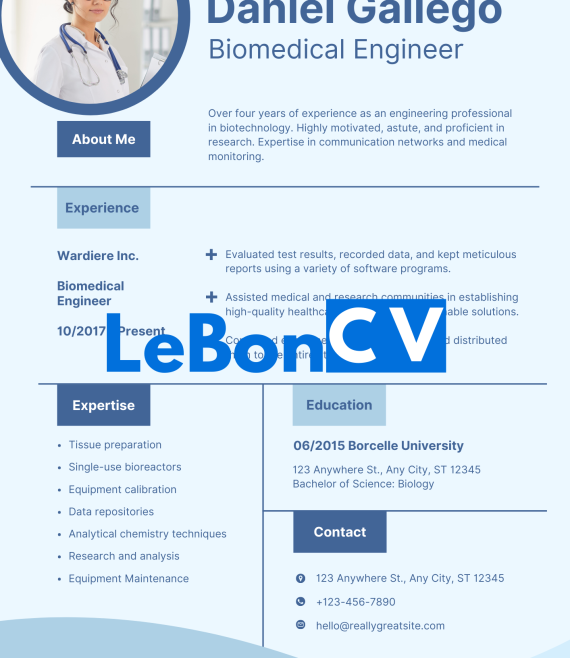 CV secrétaire médical Modèle 100